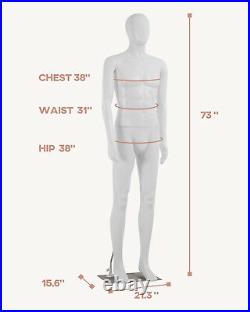 73 Inch Male Mannequin Full Body Dress Form Sewing Manikin Adjustable Dress