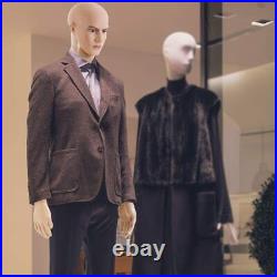 73 Inches Male Mannequin Torso Dress Form Plastic Detachable Full Body Mannequin