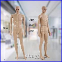73 Male Mannequin Detachable Torso Manikin Dress Form Full Body Mannequin Stand