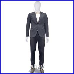 73 Male Mannequin Full Body Dress Form Realistic Display Head with Base White