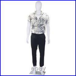 73 Male Mannequin Full Body Dress Form Realistic Display Head with Base White