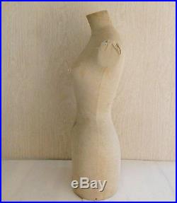 ANTIQUE VINTAGE FRENCH MANNEQUIN DRESS FORM DISPLAY 1950s 1960s Thin woman