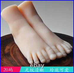 A Pair 15CM Simulation Silicone Foot Model Acupuncture Massage Shoes Show New