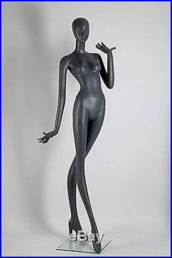 Abstract Female Mannequin, Matte Grey, Angel Style, Made of Fiberglass (ados3)