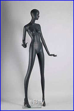 Abstract Female Mannequin, Matte Grey, Angel Style, Made of Fiberglass (ados5)