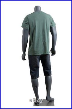 Abstract Male Mannequin, Headless Style, Matte Grey, Made of Fiberglass NIKE1