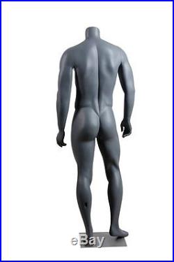 Abstract Male Mannequin, Headless Style, Matte Grey, Made of Fiberglass NIKE1