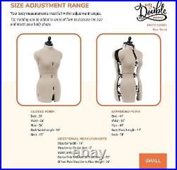 Adjustable Designer Dress Form Garment Designs Mannequins Small Female Rolling