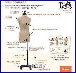 Adjustable Designer Dress Form Garment Designs Mannequins Small Female Rolling