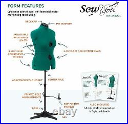 Adjustable Dress Form For Sewing Full Figure Female Mannequin Torso Base Medium