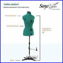 Adjustable Dress Form For Sewing Full Figure Female Mannequin Torso Base Small