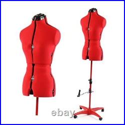 Adjustable Dress Form Mannequin for Sewing Female Size 6-14, Small Red
