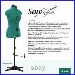 Adjustable Dress Form for Sewing Full Figure Female Mannequin Torso Base Small