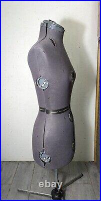 Adjustable Female Dress Form Mannequin Made in England Vintage