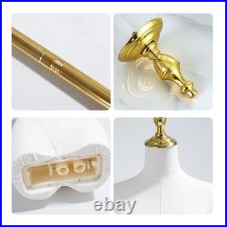 Adjustable Female Dress Form Mannequin with Golden Metal Stand for Clothes Wi