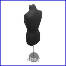 Adjustable Female Mannequin Dress Form Neck Block 22''- 43'' Black