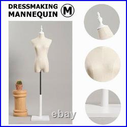 Adjustable Female Mannequin Torso Dress Form Display Pattern White Stand? USA