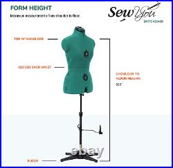 Adjustable Height Sewing Mannequin Dress Female Form Torso Measure Stand Small