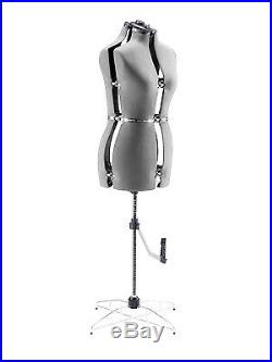 Adjustable Mannequin Dress Form Female-Gray