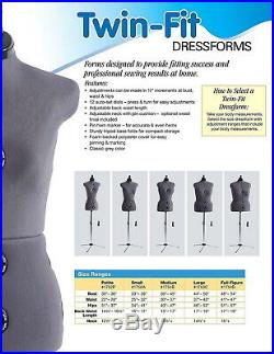 Adjustable Mannequin Dress Form Full Figure Female Plus Size Torso Tailor Sewing