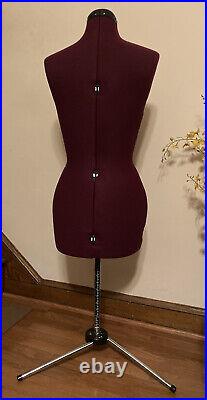 Adjustable Sewing Mannequin Torso Clothing Form with Display Stand