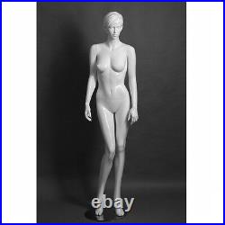 Adult Female Fiberglass Display Mannequin Glossy White Elizabeth/1