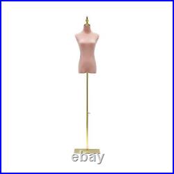 Adult Female Mannequin Dress Form Torso with Adjustable Height Rectangle Meta