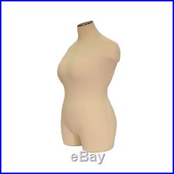 Adult Female Plus Size Half Body Mannequin 3/4 Dress Form Pinnable Torso