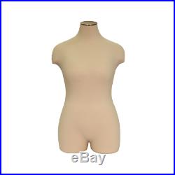 Adult Female Plus Size Half Body Mannequin 3/4 Dress Form Pinnable Torso