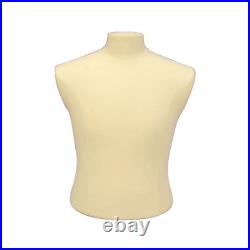 Adult Men's Torso Shirt Dress Form Mannequin Torso with Round Metal Base