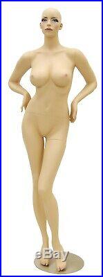 Adult Realistic Female Sexy Full Body Fiberglass Mannequin with Wig and Base