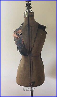 Antique 1800s Dress Form Primitive Steampunk Sewing Mannequin ACME FORM