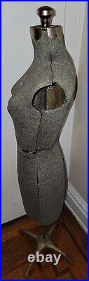 Antique ACME Dress Form Size A Steam Punk Victorian Decor Vintage Grey Maniquin