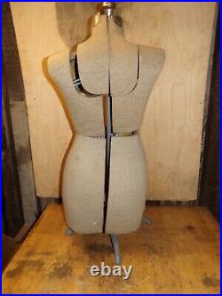 Antique Adjustable Dress Form Mannequin Cast Iron Base USA