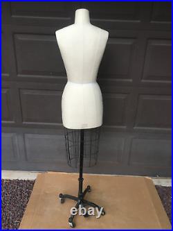 Antique B. MOSS Dress Form Model 8 STAND cage from department store 1939