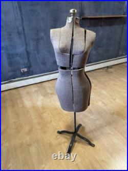 Antique Dress Form Mannequin with Metal Base