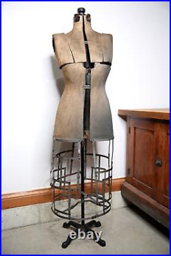 Antique Dress Form mannequin seamstress stand store display tailor vintage