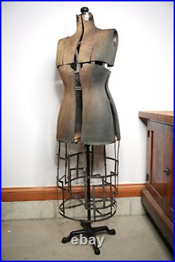 Antique Dress Form mannequin seamstress stand store display tailor vintage