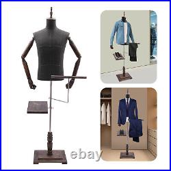 Antique Female Black Pinnable Dress Form Mannequin Torso with Flexible Arms