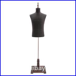 Antique Female Black Pinnable Dress Form Mannequin Torso with Flexible Arms