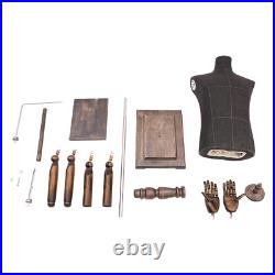 Antique Female Black Pinnable Dress Form Mannequin Torso with Flexible Arms
