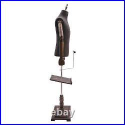 Antique Female Black Pinnable Dress Form Mannequin Torso with Flexible Arms