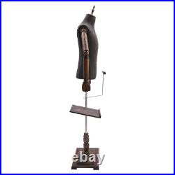 Antique Female Black Pinnable Dress Form Mannequin Torso with Flexible Arms