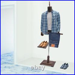 Antique Female Black Pinnable Dress Form Mannequin Torso with Flexible Arms