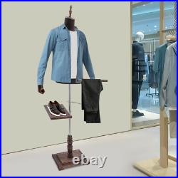 Antique Female Black Pinnable Dress Form Mannequin Torso with Flexible Arms