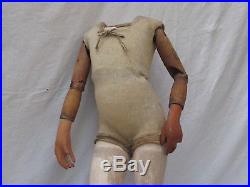 Antique French Child Mannequin 1900's Articulated Wood Arms