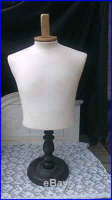 Antique French STOCKMAN Paris, table dressform, counter top bust, mannequin