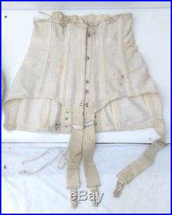 Antique French mannequin wasp waist dressform with antique corset and jacket