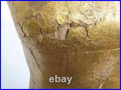 Antique Gold Paper Mache Dress Form Iron Base Used at Robinson's Dept. Store