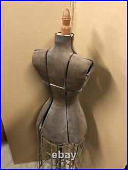 Antique Hall-Borchert Chicago Dress Form Victorian Adjustable Cast Iron Base